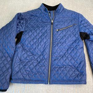 Obermeyer Lightweight Quilted Ski Zip Up Bomber Style Jacket Blue 10